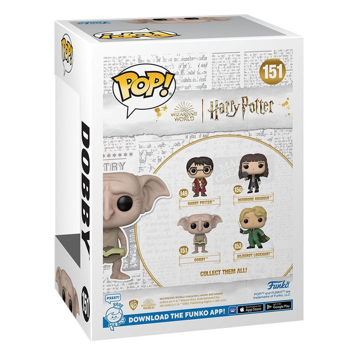 FUNKO POP! Harry Potter - Dobby con libro y calcetín 151