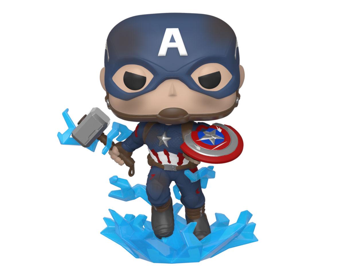 FUNKO POP! Marvel: Avengers Endgame - Capitán América con escudo roto y Mjolnir 573